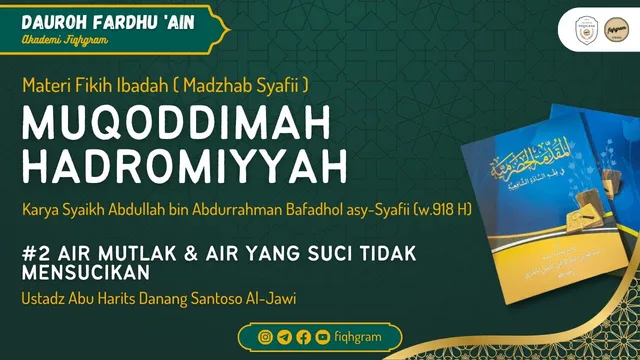 Air Mutlak & Air Suci Tidak Mensucikan