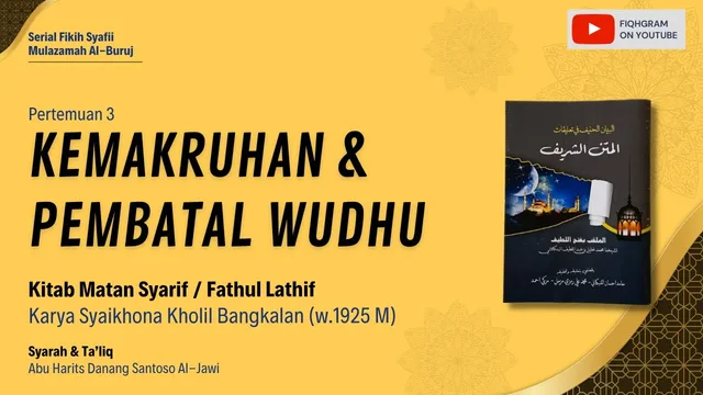 Makruh & Pembatal Wudhu