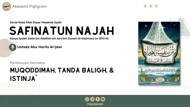 Muqoddimah, Tanda Baligh, & Istinja'