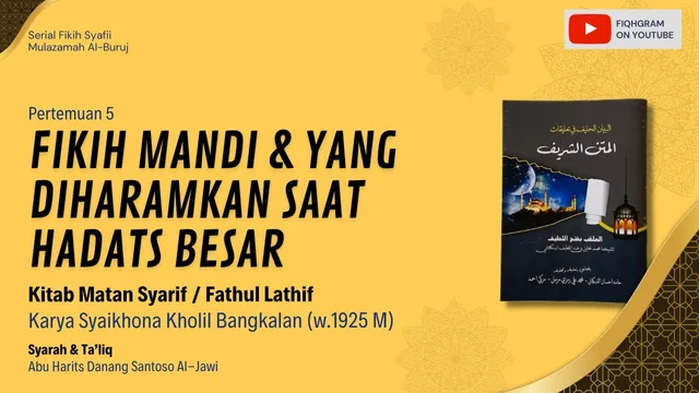 Mandi Wajib & Yg Diharamkan Saat Hadats Besar