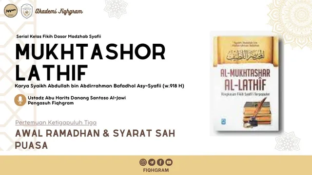 Awal Ramadhan & Syarat Sah Puasa