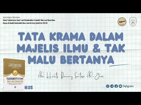 Tata Krama Dalam Majelis Ilmu