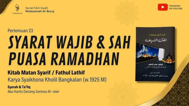 Syarat Wajib & Sah Puasa