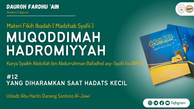 Yang Diharamkan Saat Hadats Kecil